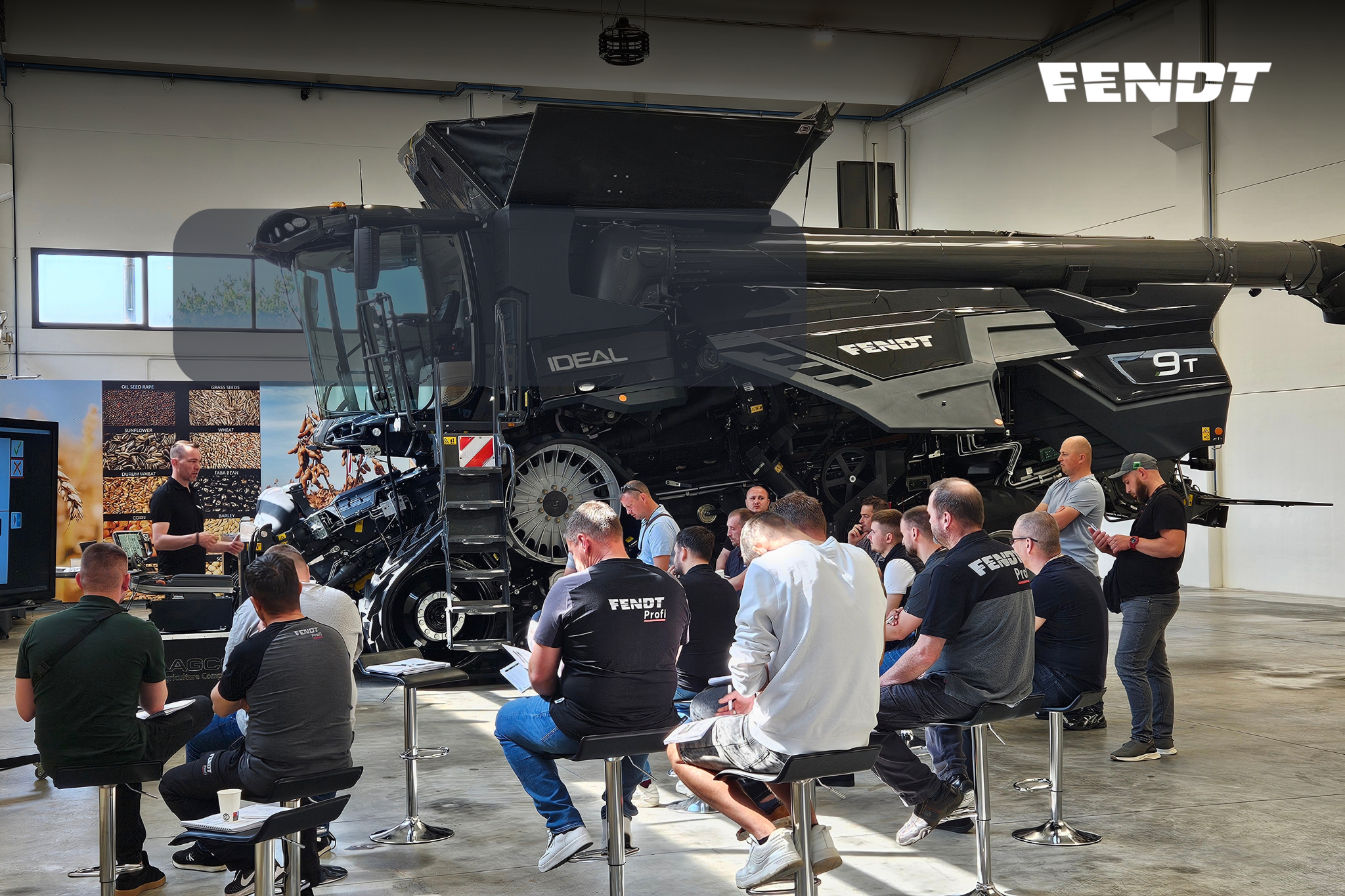 Обучение демонстраторов на заводе комбайнов Fendt Ideal в Бреганце, Италия